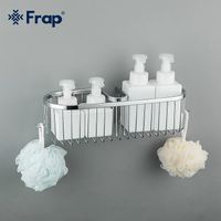 Полка корзина Frap F354 Хром — фото 6, Полки для ванной и душа