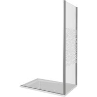 Душевая стенка Good Door Altair SP-90-W-CH 90 профиль Хром стекло прозрачное с рисунком — фото 1, Боковые стенки