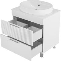 Товар: Тумба с раковиной Brevita Enfida 70 УТ000015615 Белая матовая - фото 4 Тумба с раковиной Brevita Enfida 70 УТ000015615 Белая матовая — фото 4, Мебель для ванной