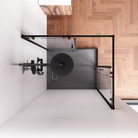 Душевой уголок AM.PM Sunny 100х80 W87G-403-10080-BT профиль Черный матовый стекло прозрачное — фото 6, Душевые уголки