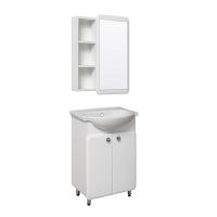 Тумба под раковину Runo Капри 55 Белая арт-УТ000003778 — фото 3, Тумбы под раковину