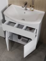 Товар: Тумба с раковиной Orange Topline-Rio 70 TR70-03E+RA Белый глянец - фото 3 Тумба с раковиной Orange Topline-Rio 70 TR70-03E+RA Белый глянец — фото 3, Мебель для ванной