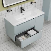 Тумба с раковиной Iddis Edifice 100 EDI10B0i95K подвесная Голубая — фото 7, Мебель для ванной