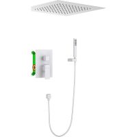 Душевая система Timo Selene SX-2029/16SM Белая матовая — фото 1, Встраиваемые душевые комплекты