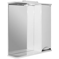 Зеркало со шкафом Mixline Этьен 65 R 529940 с подсветкой Белое — фото 1, Зеркальные шкафы в ванную