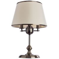 Настольная лампа Artelamp Alice A3579LT-3AB Кремовая Античная бронза — фото 1, Настольные лампы