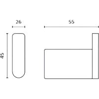 Крючок Nofer Capri 16221.N Черный матовый — фото 2, Крючки для полотенец