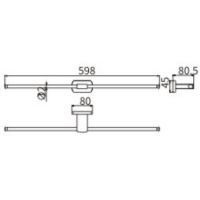 Полотенцедержатель CeramaLux Azzuro 95608 двойной Черный Золото — фото 2, Полотенцедержатели