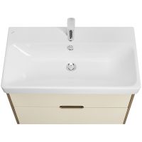 Тумба под раковину Aquaton Оливия 80 1A283101OLVG0 подвесная Бежевая Дуб велл — фото 2, Мебель для ванной