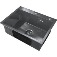 Товар: Кухонная мойка Ulgran Steel US 600-002 Черная брашированная сталь - фото 2 Кухонная мойка Ulgran Steel US 600-002 Черная брашированная сталь — фото 2, Кухонные мойки