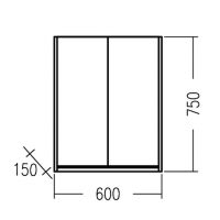 Подвесной шкаф СанТа Уран 60 700390 Светлое дерево — фото 3, Шкафы для ванной