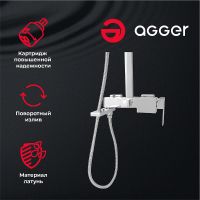 Товар: Душевая система Agger Great Хром арт-A2893300 - фото 3 Душевая система Agger Great Хром арт-A2893300 — фото 3, Душевые стойки