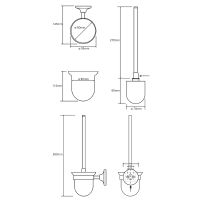 Ершик для унитаза Bemeta Retro bronze 144113017 Бронза — фото 2, Ершики для унитаза