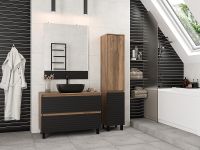 Зеркало Brevita Dakota 80 DAK-02080 Черный кварц — фото 5, Мебель для ванной