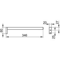Полотенцедержатель Keuco Edition 90 Square 19122 010000 Хром — фото 4, Полотенцедержатели