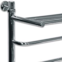 Водяной полотенцесушитель Ника Quadro Л90/ВП 80x60 с полкой Хром — фото 4, Водяные полотенцесушители