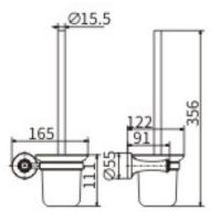 Ершик для унитаза CeramaLux Valencia Золото арт-88513G — фото 2, Ершики для унитаза