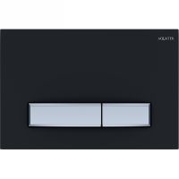 Клавиша смыва Aquatek Slim KDI-0000031 Черная матовая Хром — фото 1, Комплектующие для душевого оборудования