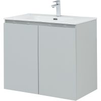 Тумба под раковину Aquanet Алвита New 80 277528 подвесная Серая матовая — фото 3, Мебель для ванной