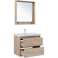 Товар: Тумба под раковину Aquanet Милан 80 336384 подвесная Дуб светлый - фото 11 Тумба под раковину Aquanet Милан 80 336384 подвесная Дуб светлый — фото 11, Тумбы под раковину