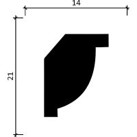 Карниз Decor-Dizayn DD09 2000x21x14 мм — фото 4, Карнизы