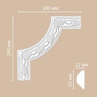 Угловой элемент Decomaster 98102-2 240x240x22 мм — фото 2, Молдинги