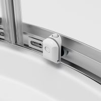 Душевой уголок AM.PM X-Joy Twin Slide 90x90 W88G-205-090MT без поддона профиль матовый Хром стекло прозрачное — фото 4, Душевые уголки