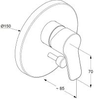 Смеситель для душа Kludi Pure Easy 374190565 Хром — фото 2, Смеситель для душа