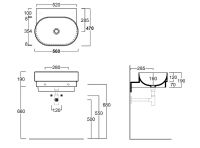 Раковина Simas Po-Mo 56 PO06bi Белая — фото 3, Раковины накладные