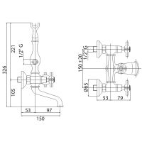 Товар: Смеситель для ванны Cezares Lord LORD-VD-03/24-M Золото 24 карат - фото 2 Смеситель для ванны Cezares Lord LORD-VD-03/24-M Золото 24 карат — фото 2, Смеситель для ванны