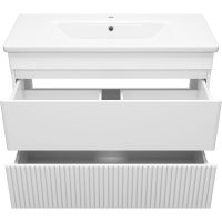 Товар: Тумба с раковиной Misty Мира 100 УТ000022791 Белая матовая - фото 3 Тумба с раковиной Misty Мира 100 УТ000022791 Белая матовая — фото 3, Тумбы с раковиной