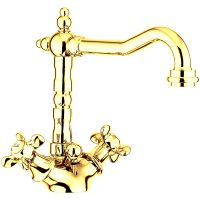 Смеситель для раковины Webert Ottocento OT700302010 Золото — фото 1, Смесители