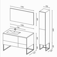 Товар: Тумба c раковиной SanVit Лира 120 L klira2120L в цвете Ral подвесная Белая глянцевая - фото 7 Тумба c раковиной SanVit Лира 120 L klira2120L в цвете Ral подвесная Белая глянцевая — фото 7, Тумбы с раковиной