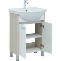 Товар: Тумба под раковину Aquanet Донна 60 273996 Белый дуб Белая - фото 5 Тумба под раковину Aquanet Донна 60 273996 Белый дуб Белая — фото 5, Тумбы под раковину