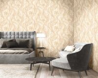 Обои Fipar Gold R 23622 Винил на флизелине (1,06*10,05) Бежевый/Золото/Серый, Мрамор/Цветы — фото 4, Обои для стен