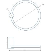 Кольцо для полотенец Haiba HB8404-7 Черное матовое — фото 2, Полотенцедержатели