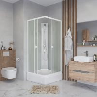 Душевая кабина Niagara Promo 90x90 P90/26Q/MT/BK без гидромассажа — фото 1, Душевые кабины