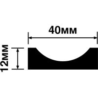 Молдинг HIWOOD P40 2700x40x12 мм — фото 2, Молдинги