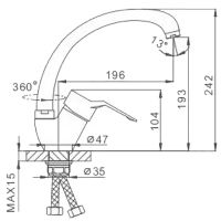 Товар: Смеситель для кухни Frap H63 F4163-2 Хром - фото 3 Смеситель для кухни Frap H63 F4163-2 Хром — фото 3, Смесители для кухни