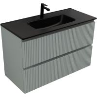 Тумба под раковину Aquanet Джейн 100 335436 подвесная Мисти грин — фото 5, Тумбы под раковину