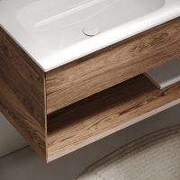 Тумба под раковину Sancos Marmi 1.0 100 L MR1.0100LECH подвесная Дуб чарльстон — фото 5, Мебель для ванной