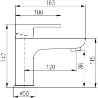Смеситель для раковины Rav Slezak Vltava VT426.5CMATZ Черный матовый Золото — фото 2, Смесители для раковины