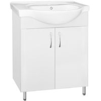 Тумба под раковину Style Line Эко Стандарт 23 Эрика 70 Белый глянец — фото 1, Мебель для ванной