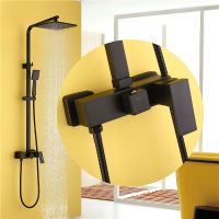 Душевая система Abber Daheim AF8220B Черная матовая — фото 4, Душевые стойки