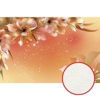 Фреска Ortograf Цветы 30380 Фактура флок FLK Флизелин (4,1*2,7) Оранжевый, Цветы — фото 1, Фрески