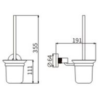 Ершик для унитаза CeramaLux Antica 61213-1 Золото — фото 2, Ершики для унитаза