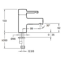 Смеситель для раковины Jacob Delafon Cuff E98297-CP Хром — фото 4, Смесители для раковины