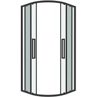 Душевой уголок Grossman Cosmo 100х100 301.K33.02.1010.21.00 профиль Черный матовый стекло прозрачное — фото 10, Душевые уголки четверть круга