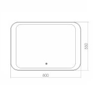 Зеркало Azario Индиго 80 ФР-00001410 с подсветкой с сенсорным выключателем — фото 3, Зеркала в ванную комнату