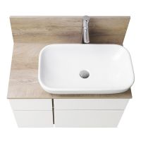 Товар: Тумба под раковину Aquaton Мишель 80 1A244501MIX40 подвесная Дуб эндгрейн Белая - фото 4 Тумба под раковину Aquaton Мишель 80 1A244501MIX40 подвесная Дуб эндгрейн Белая — фото 4, Мебель для ванной